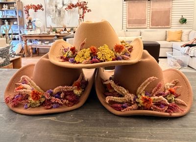 Dried Flower Cowboy Hats