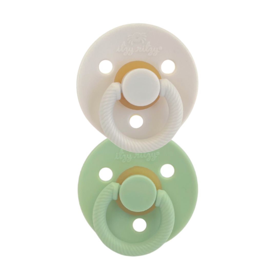 Pacifiers - Mint/White Natural Rubber