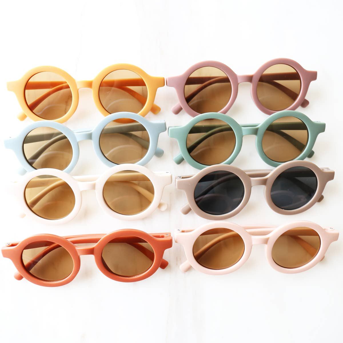 Kid's Round Sunglasses Cute Retro Circle Frame Eyewear Baby