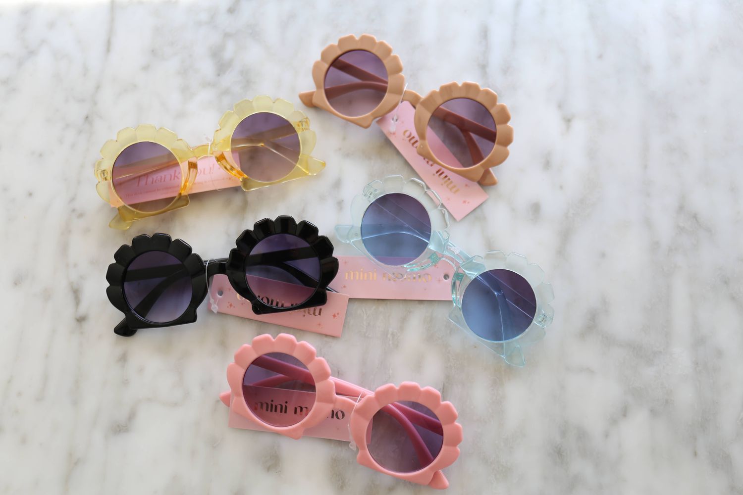 Kid's Scallop Sunglasses Cute Shape Frame Mermaid Eyewear