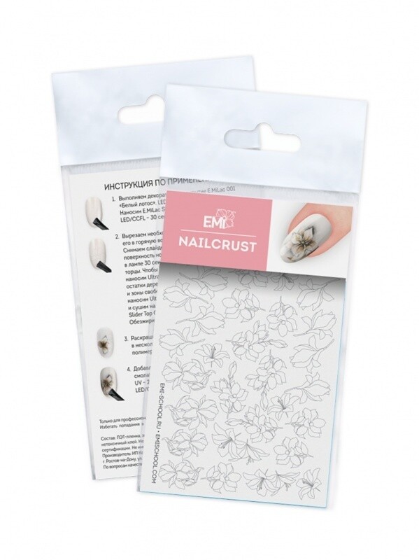 NAILCRUST Pattern Sliders #47 Magnolias and Lilies