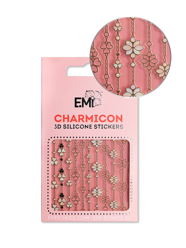 Charmicon 3D Silicone Stickers #154 Floral Art