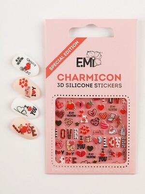 Charmicon 3D Silicone Stickers Love