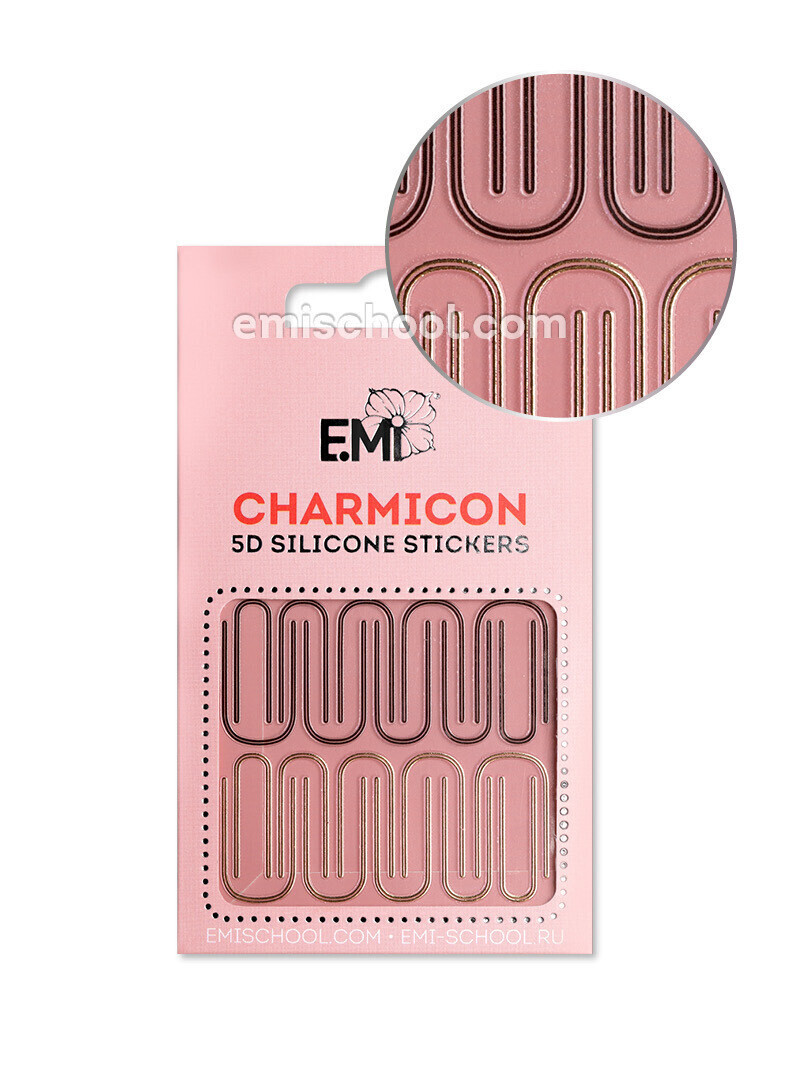 Charmicon 3D Silicone Stickers #97 Bent Lines