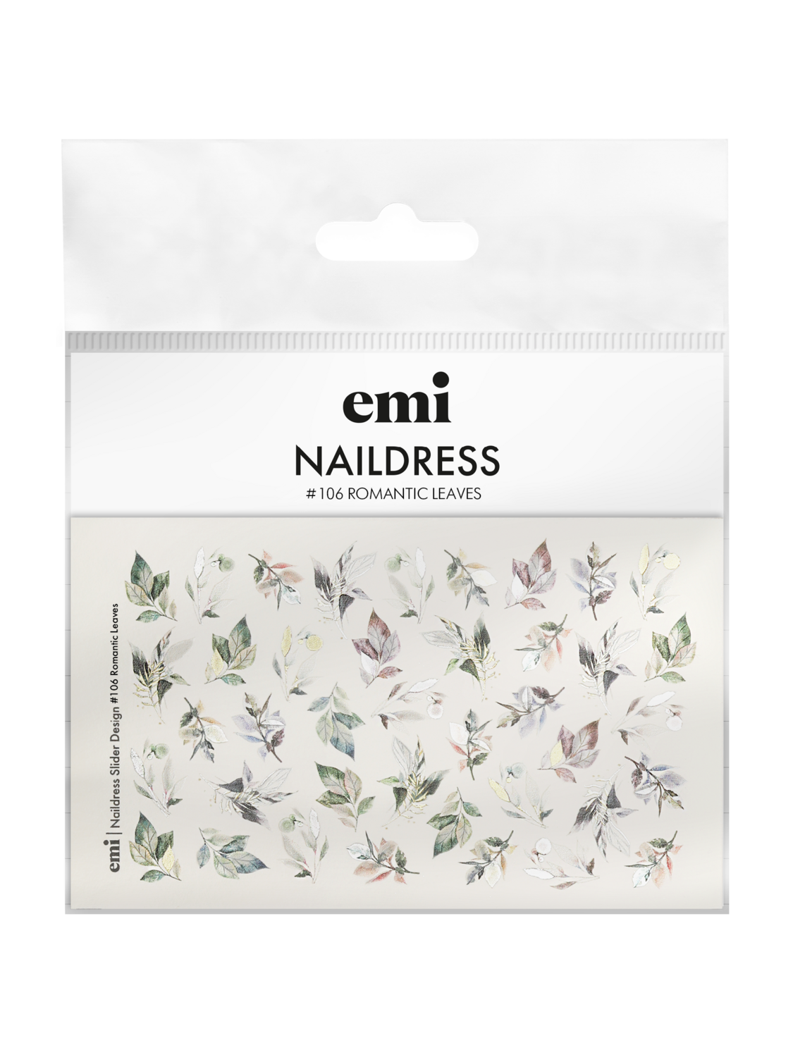 Naildress Slider Design #106 Romantic Leaves