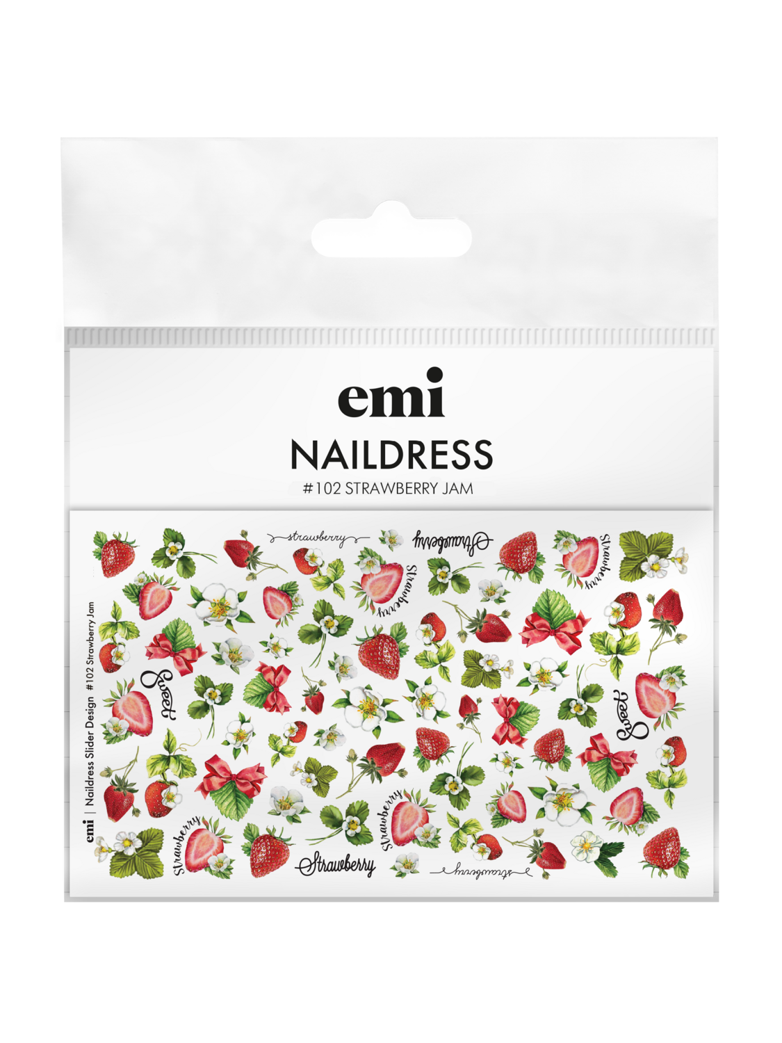 Naildress Slider Design #102 Strawberry Jam
