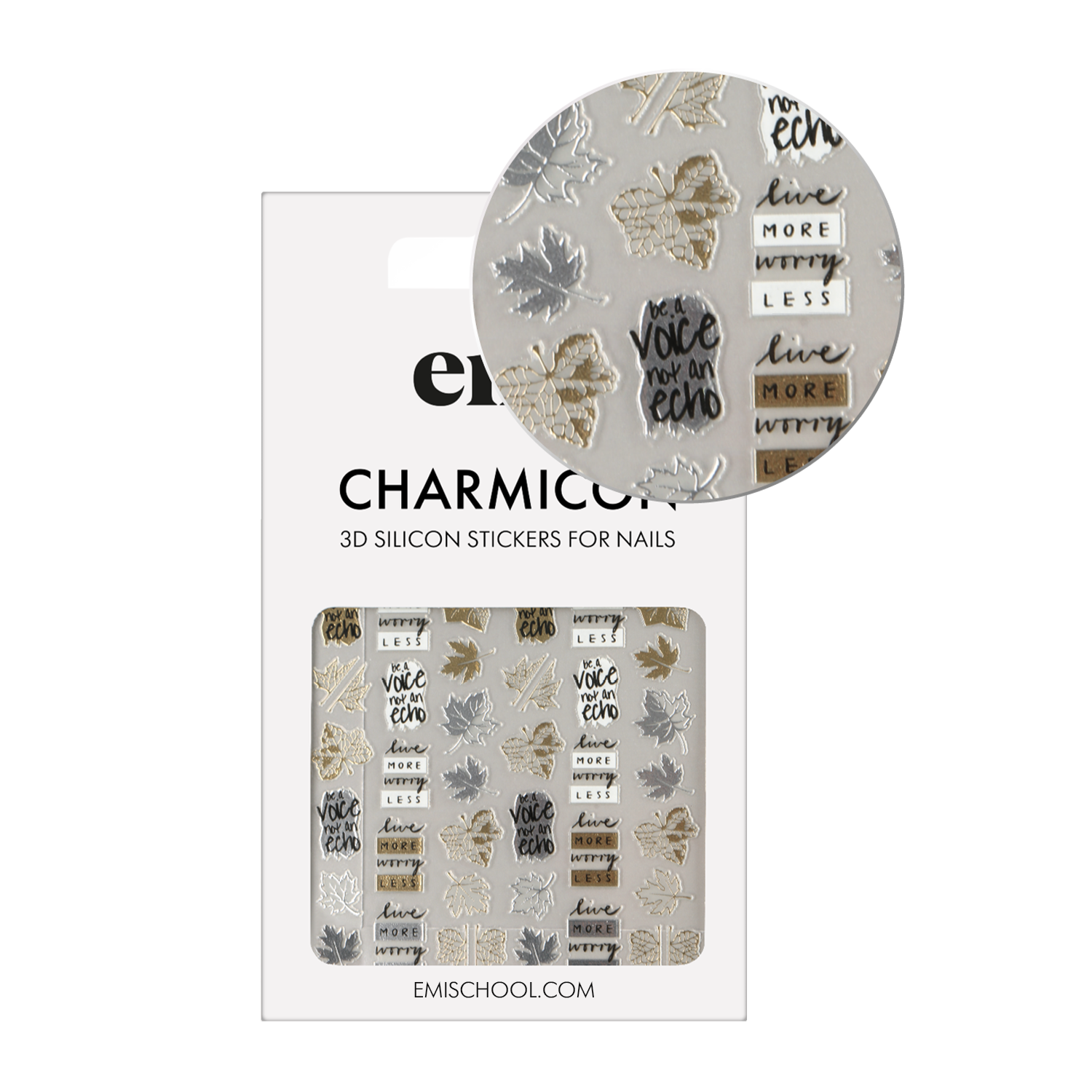 Charmicon 3D Silicone Stickers #243 Maple leaves