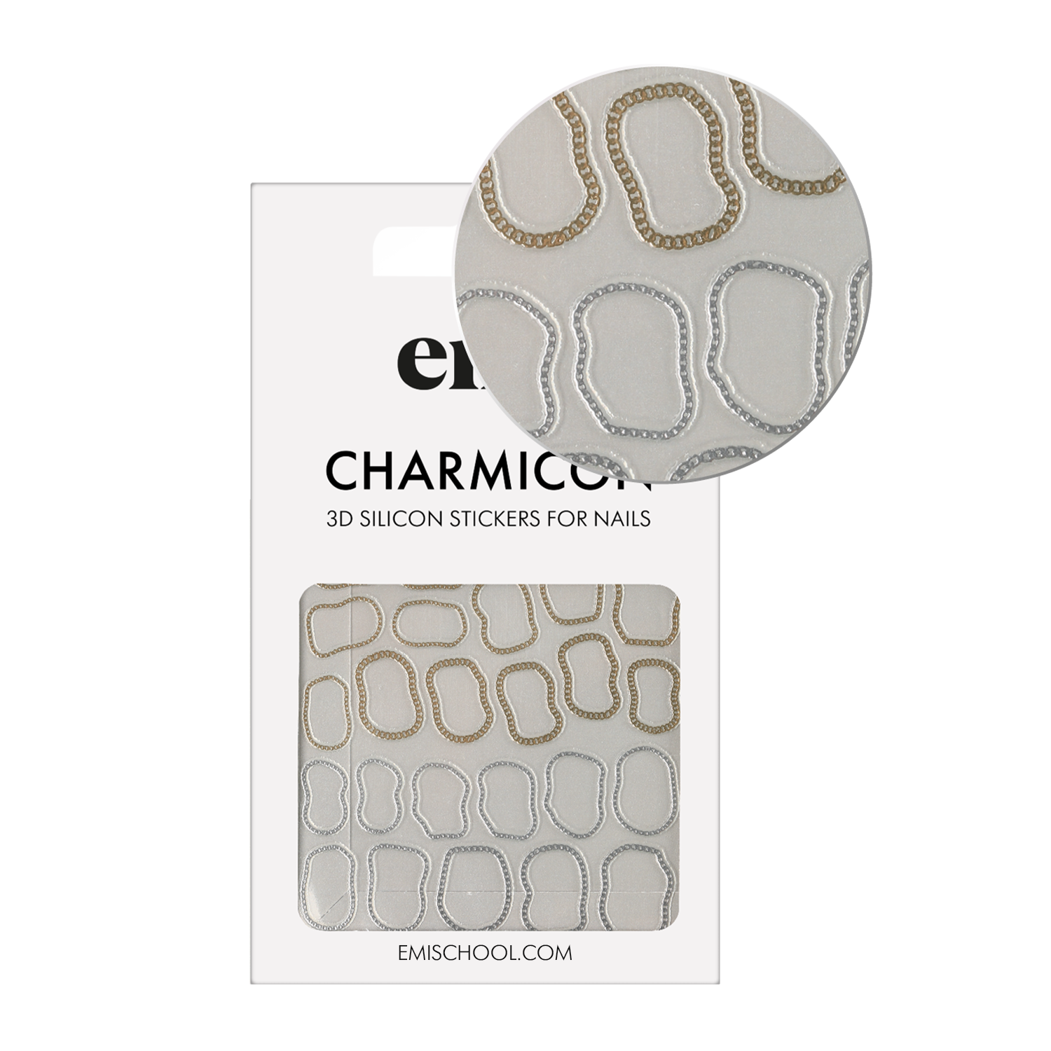 Charmicon 3D Silicone Stickers #241 Abstract chains