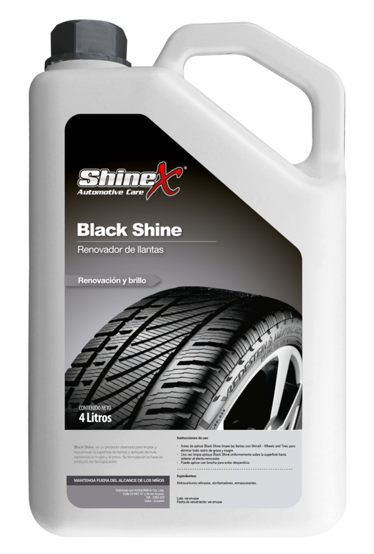 Black Shine
(abrillantador de llantas y partes plásticas) galón