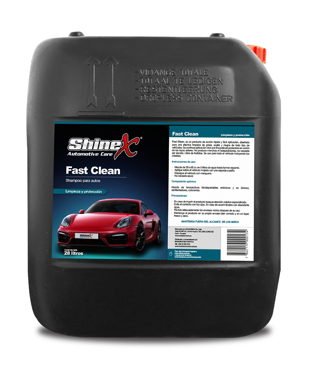 Fast Clean (Shampoo biodegradable alto brillo) caneca