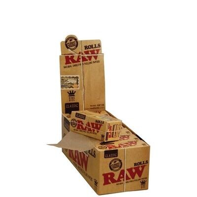 RAW - Classic King Size 3 Meter Rolls - 12 Per Box