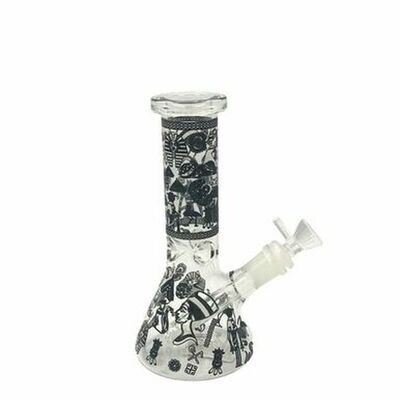 8” 5mm Glass Bong - 8” 5mm Glass Bong -