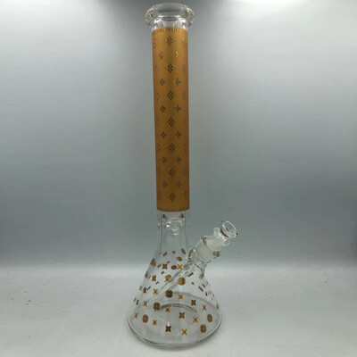 18” Glow in the Dark Glass Bong - “LV” 18” Glow in the Dark Glass Bong - “LV”
