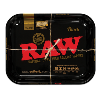 RAW - Metal Rolling Tray (Large) - Black