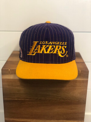 90s Lakers Pinstripe Sports Specialties Snap