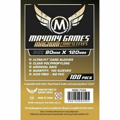 Mayday Games - Funda protectora para cartas de 80mm x 120mm