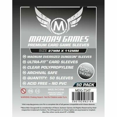 Mayday Games - Funda protectora para cartas de 87mm x 112mm