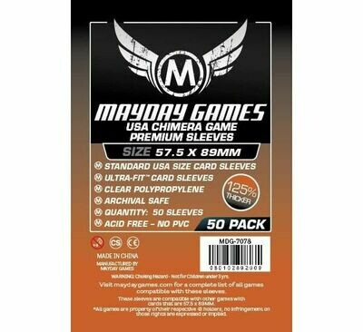Mayday Games - Funda protectora USA Chimera para cartas de 57.5mm x 89mm