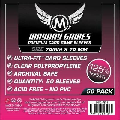 Mayday Games - Funda protectora para cartas de 70mm x 70mm