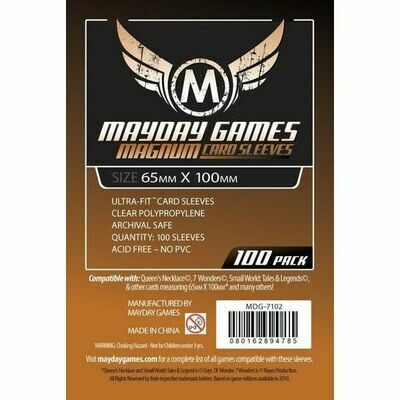 Mayday Games - Funda protectora para cartas de 65mm x 100mm