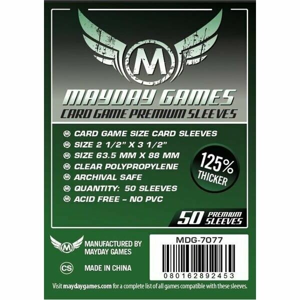 Mayday Games - Funda protectora para cartas de 63.5mm x 88mm