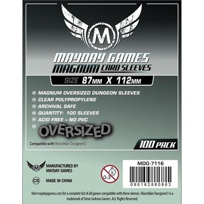 Mayday Games - Funda protectora Magnum Oversized Dungeon para cartas de 87mm x 112mm