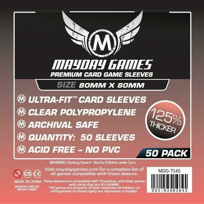 Mayday Games - Funda protectora para cartas de 80mm x 80mm