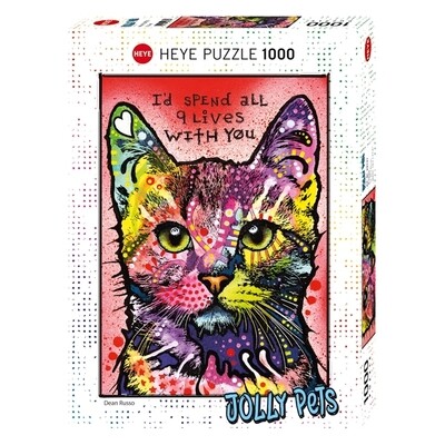 Heye - Dean Russo: Jolly Pets - 9 Lives - 1000 piezas Heye - Dean Russo: Jolly Pets - 9 Lives - 1000 piezas