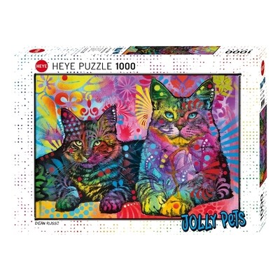 Heye - Dean Russo: Jolly Pets - Devoted 2 Cats - 1000 piezas Heye - Dean Russo: Jolly Pets - Devoted 2 Cats - 1000 piezas