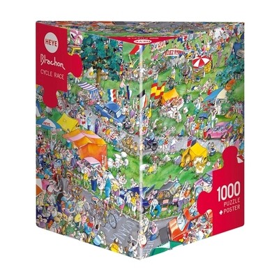 Heye - Roger Blachon: Cycle Race - Caja triangular - 1000 piezas Heye - Roger Blachon: Cycle Race - Caja triangular - 1000 piezas