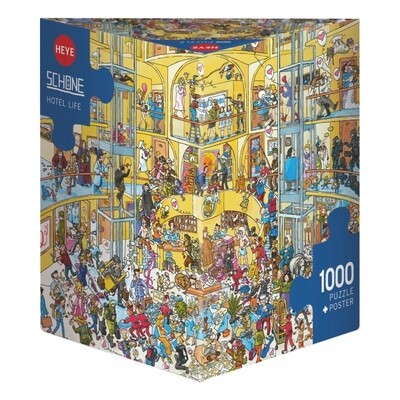 Heye - Christoph Schöne: Hotel Life (Caja triangular) - 1000 piezas
