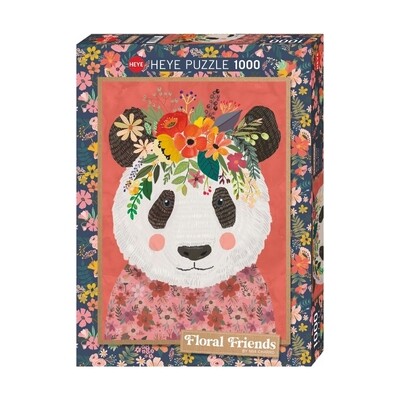 Heye - Mia Charro: Floral Friends - Cuddly Panda - 1000 piezas Heye - Mia Charro: Floral Friends - Cuddly Panda - 1000 piezas