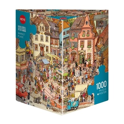 Heye - Göbel/Knorr: Market Place (Caja triangular) - 1000 piezas
