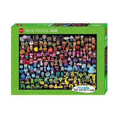 Heye - Jon Burgerman: Pens are my friends - Doodle Rainbow - 1000 piezas