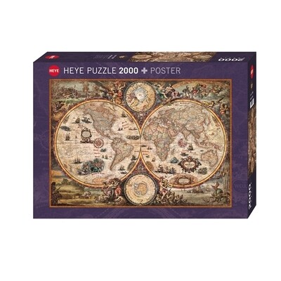 Heye - Rajko Zigic: Map Art - Vintage World - 2000 piezas Heye - Rajko Zigic: Map Art - Vintage World - 2000 piezas
