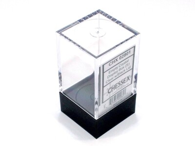 Chessex - Cajita de display transparente  con tapa negra 1.75"x 1.25"x 1.25"
