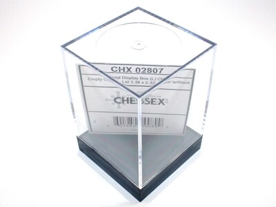 Chessex - Cajita de display transparente  con tapa negra 3.38" x 2.32" x 2.32"