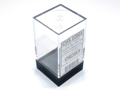 Chessex - Cajita de display transparente  con tapa negra 2.5"x 1.5"x 1.5"