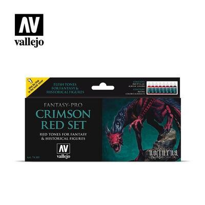 Vallejo - Fantasy Pro Nocturna Sets: Crimson Red Set (8)