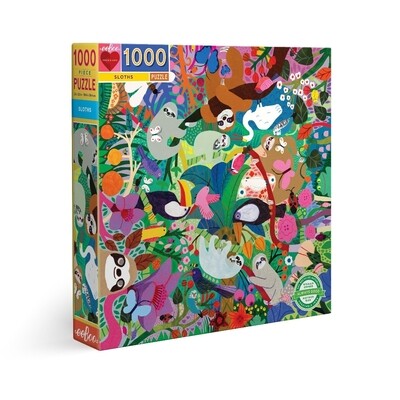 eeBoo - Sloths - rompecabezas cuadrado - 1000 piezas