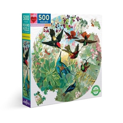 eeBoo - Hummingbirds - rompecabezas redondo - 500 piezas