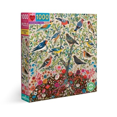 eeBoo - Songbirds Tree - rompecabezas cuadrado - 1000 piezas