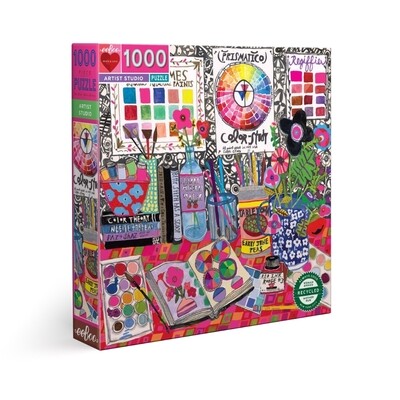 eeBoo - Artist Studio - rompecabezas cuadrado - 1000 piezas