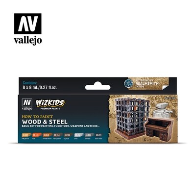 Vallejo - Wizkids - Set: Wizkids Premium set by Vallejo: Wood & Steel