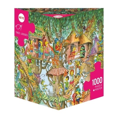 Heye - Korky Paul: Tree Lodges (Caja triangular) - 1000 piezas