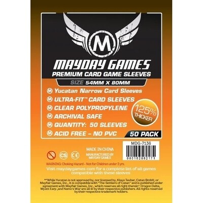 Mayday Games - Funda protectora Yucatan para cartas de 54mm x 80mm