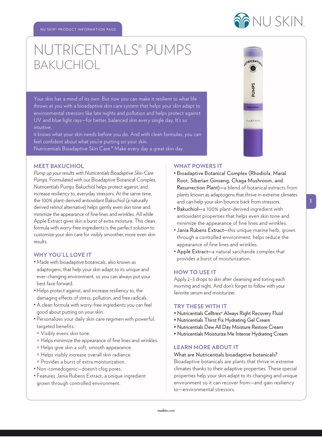 Bakuchiol Pump (retinol alternative)