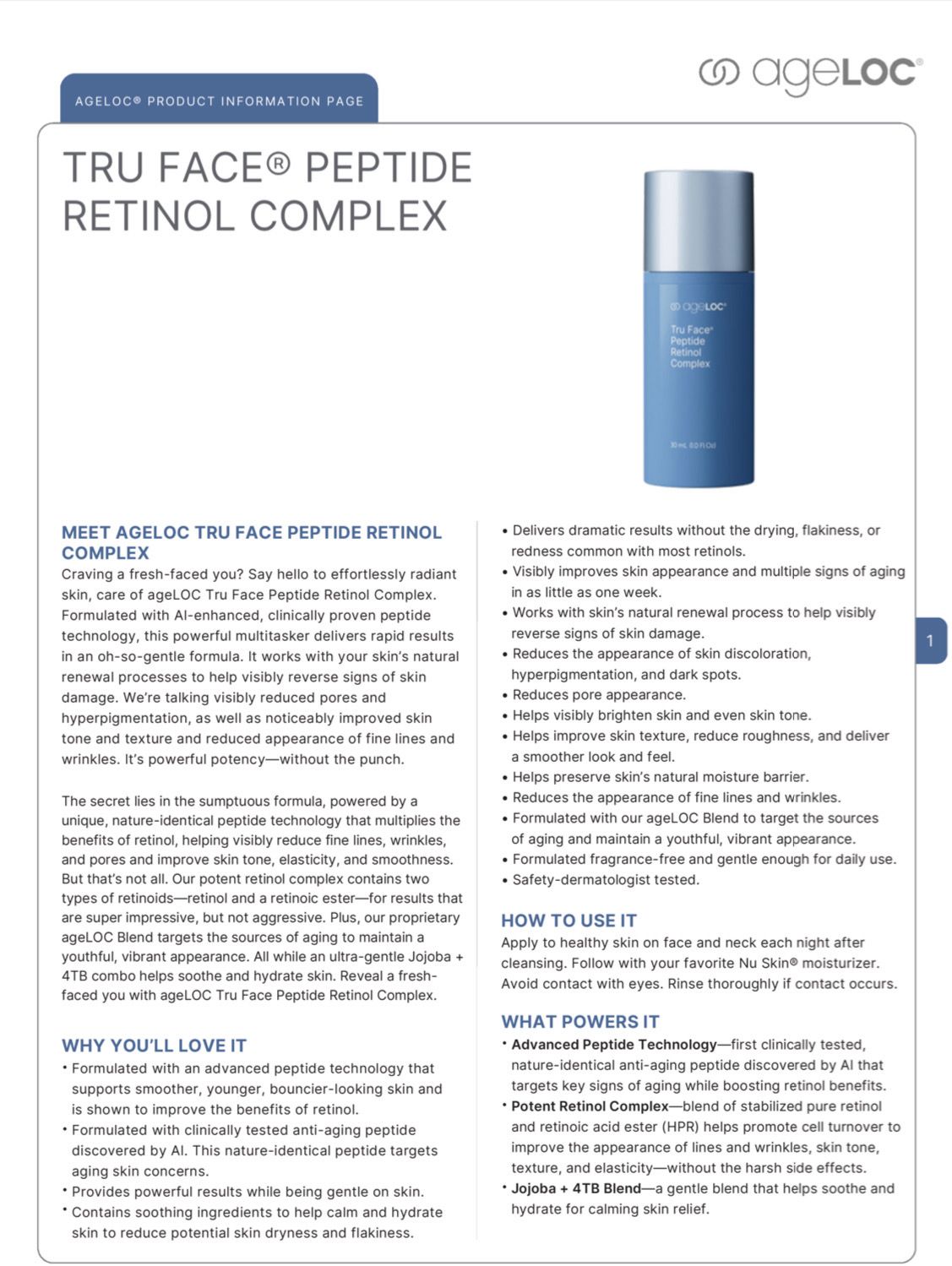 Retinol Peptide Complex