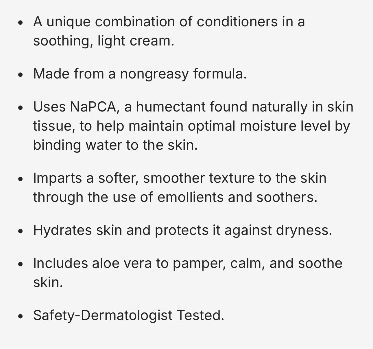 NaPCA Moisturizer