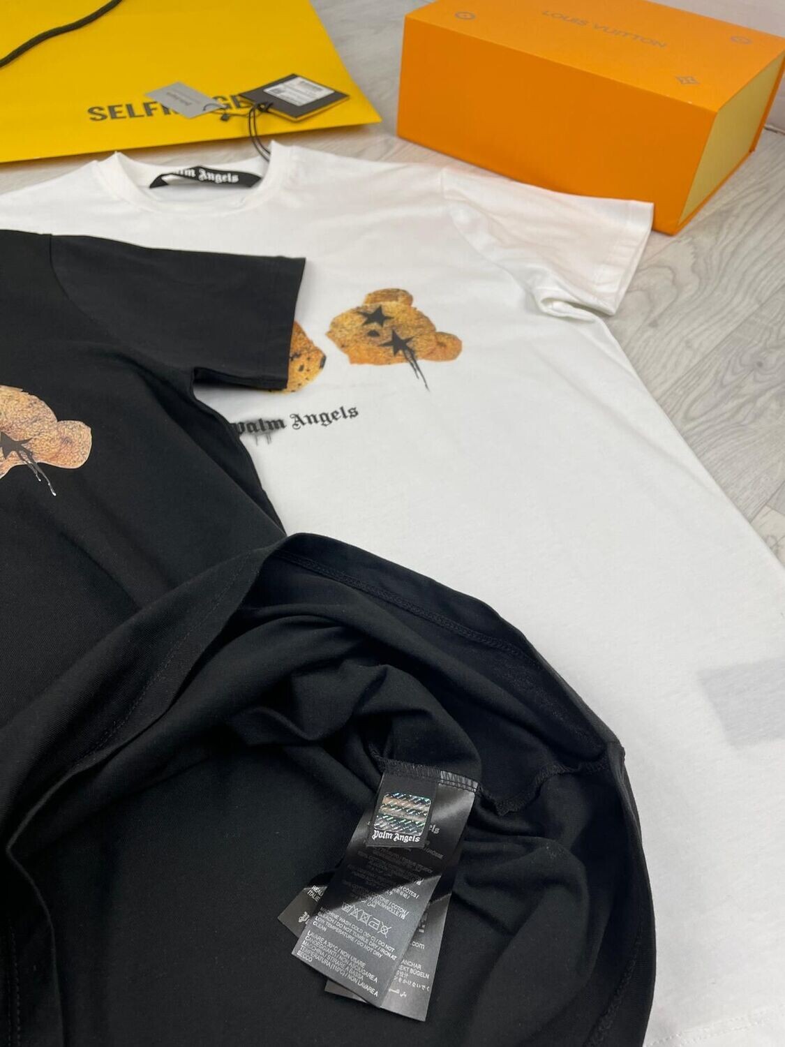Palm Angels Man Woman Designer Black White T-shirts Fake Reps AAA Sale UK Men's Women's First Copy Cheap Price Fakes Teddy Bear T-shirt Men Women 1st Copies Tee Shirt Replica 1:1 Tshirt PA Luxury Brand Logo Rep Tshirts 1 to 1 T Shirts Duplicate